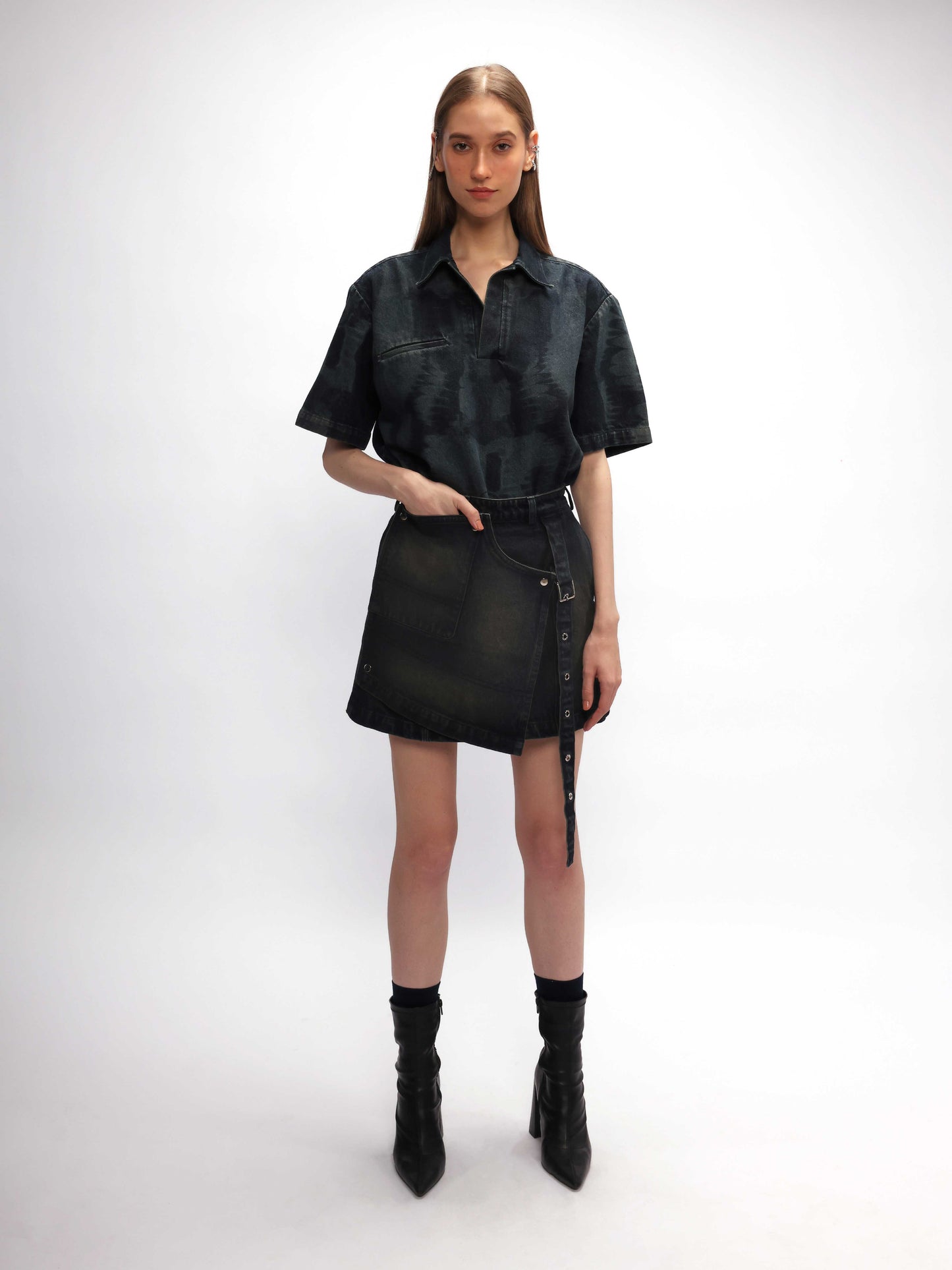 2x1 Mini Denim Skirt