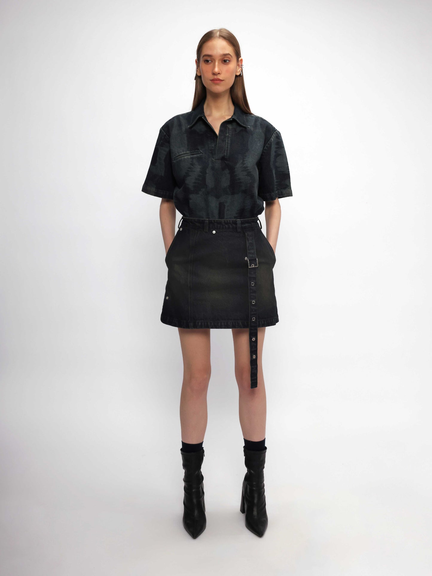 2x1 Mini Denim Skirt
