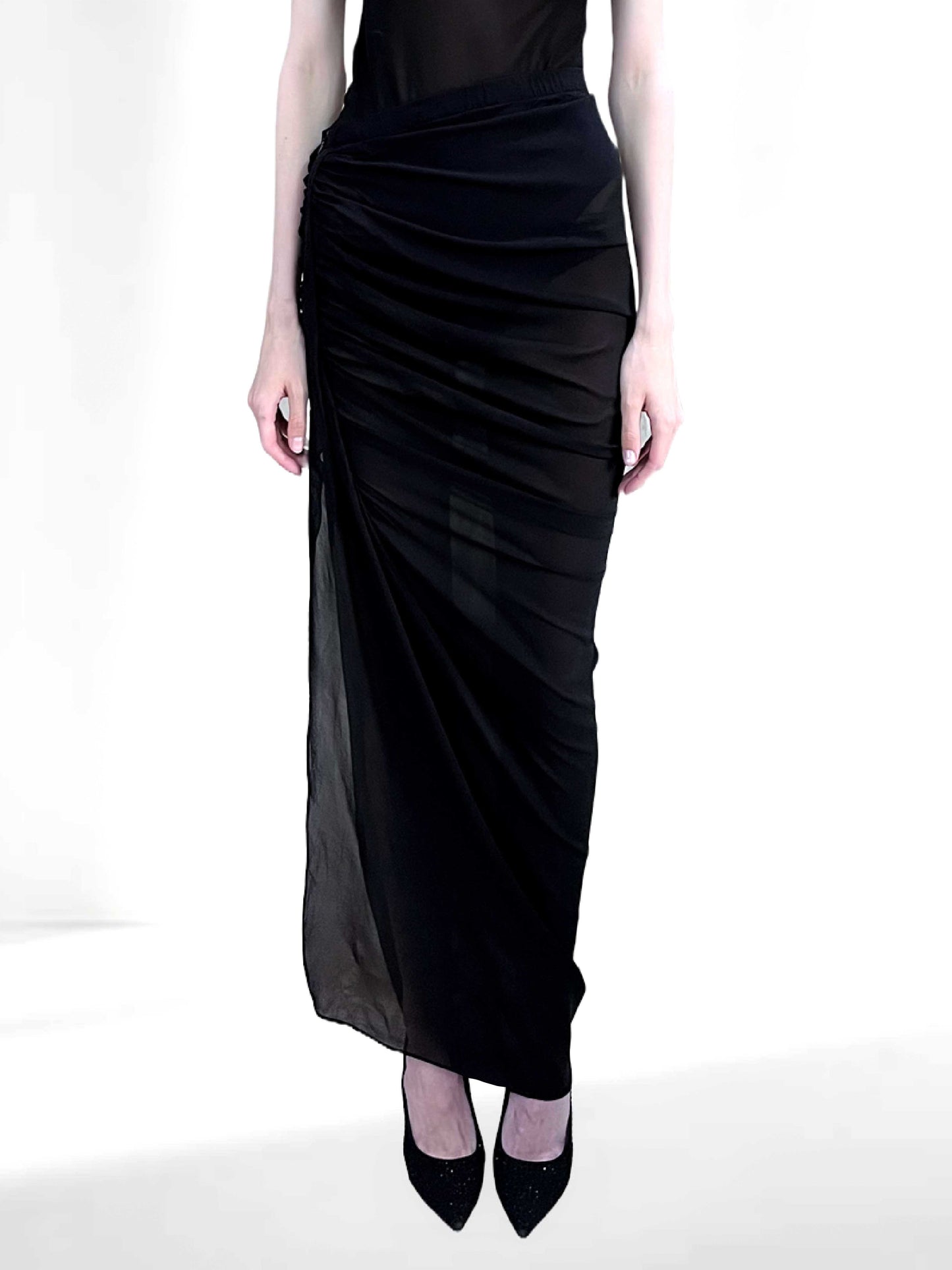Pure Silk Drape Skirt