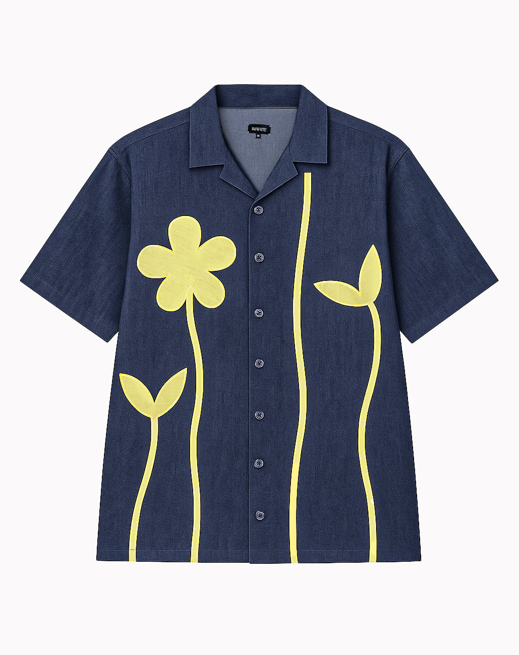 Denim Flowers Shirt