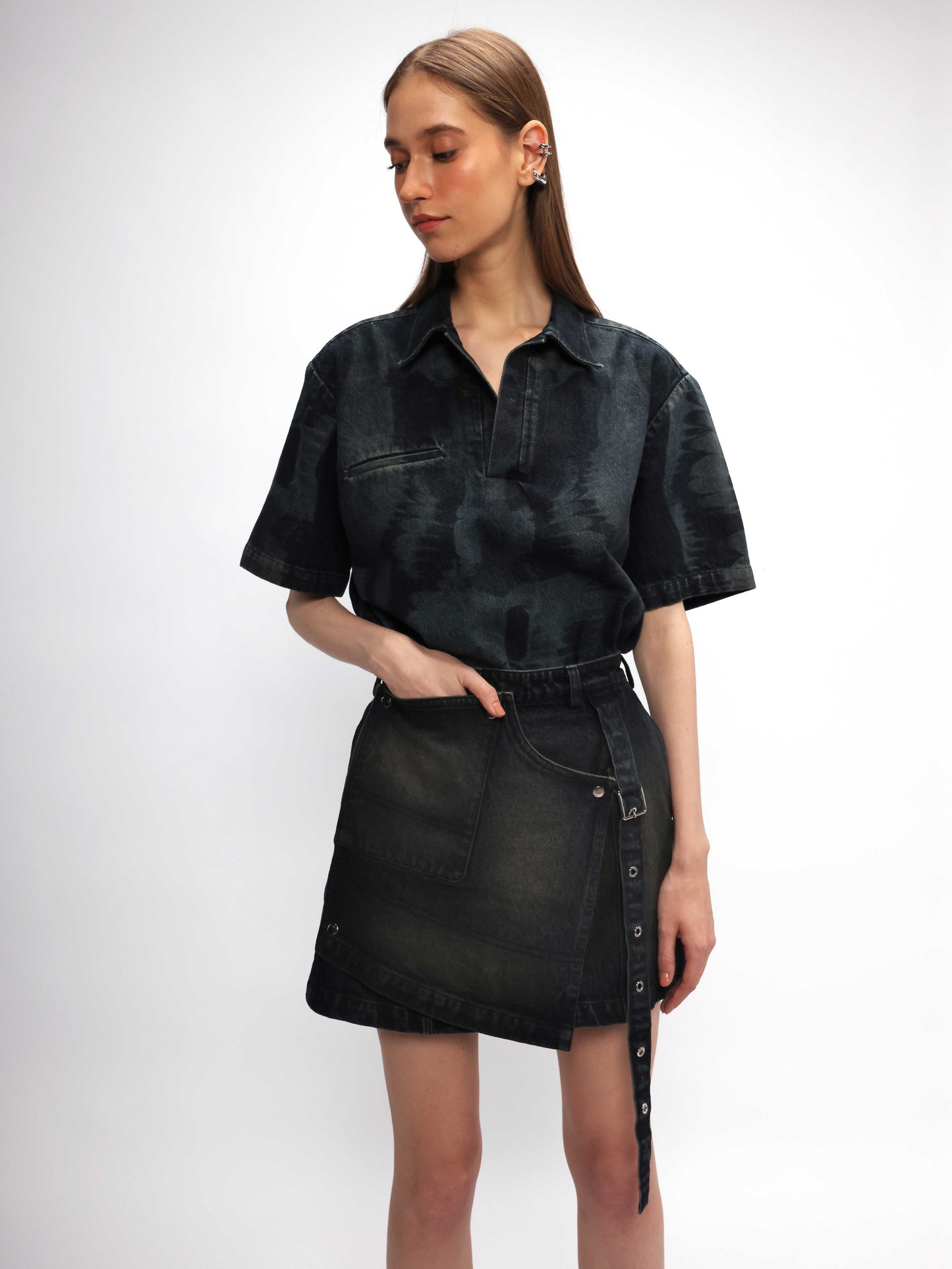 2x1 Mini Denim Skirt