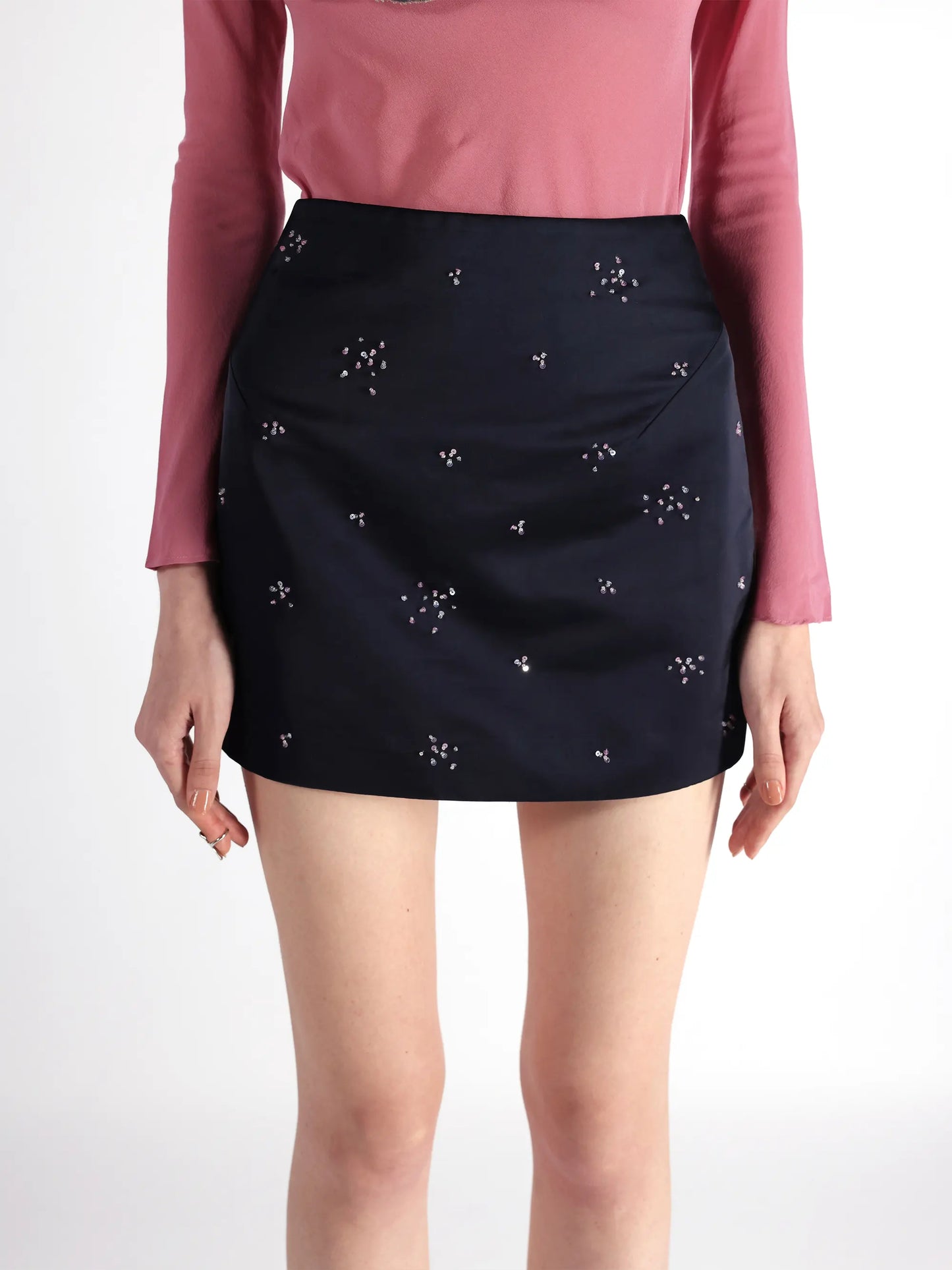 Midnight Embroidered Skirt