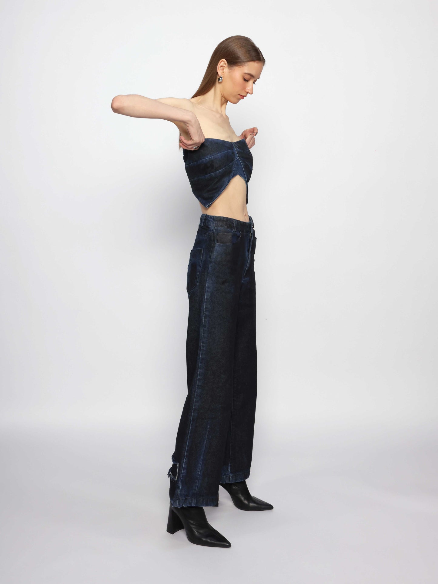 Diffused Denim Pants