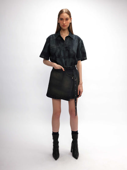 2x1 Mini Denim Skirt