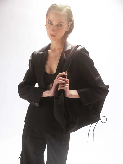 Cowl Blazer Set