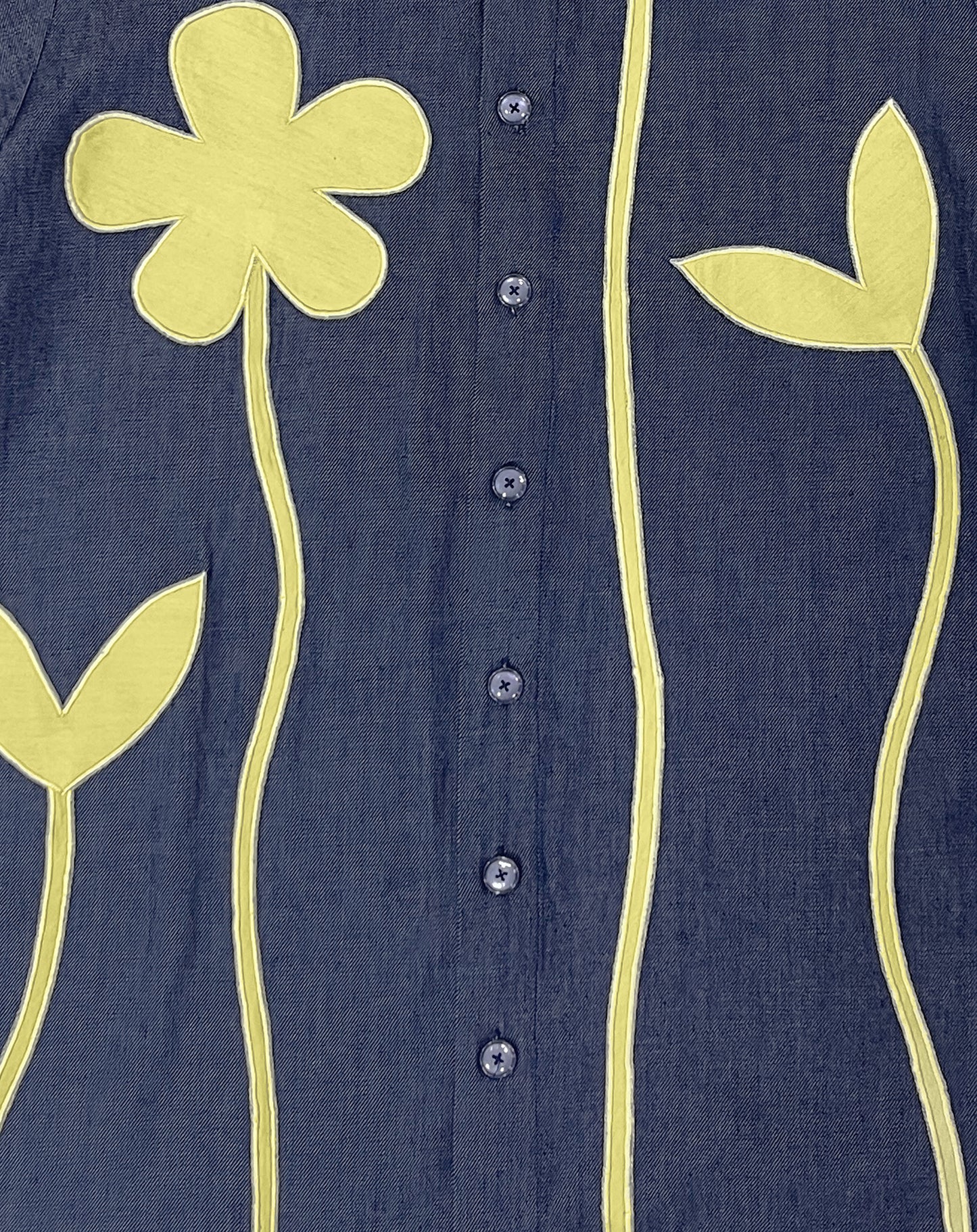 Denim Flowers Shirt