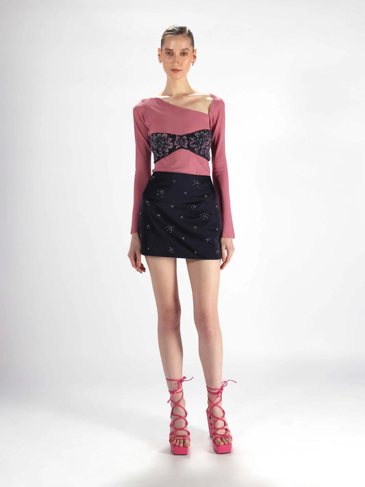 Midnight Embroidered Bralet