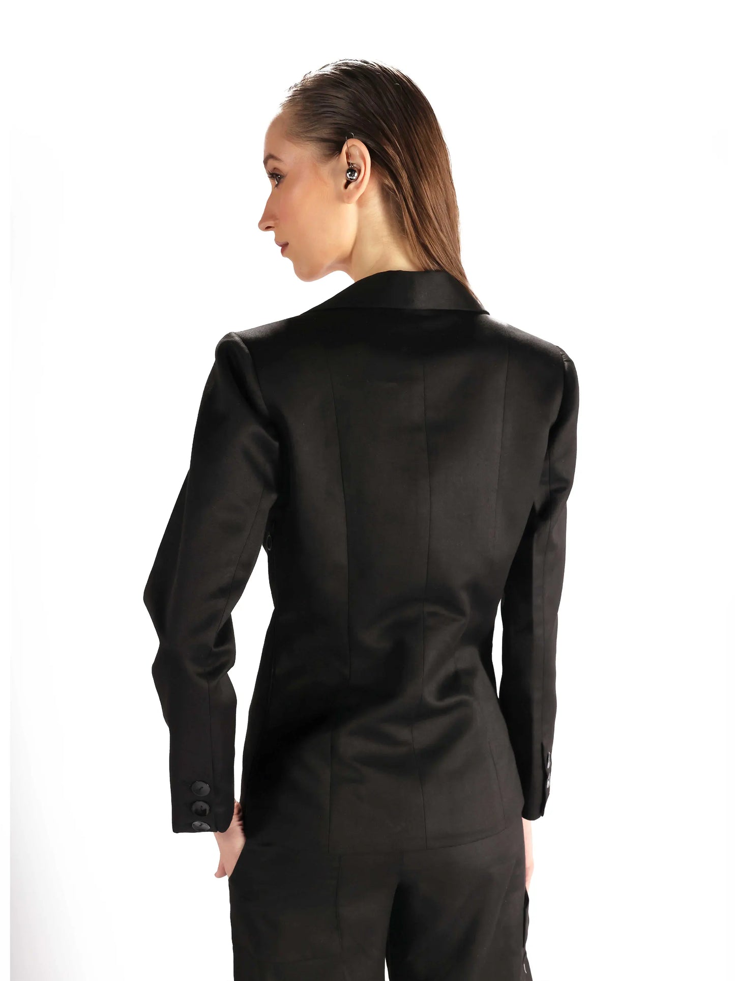 Cowl Blazer Set