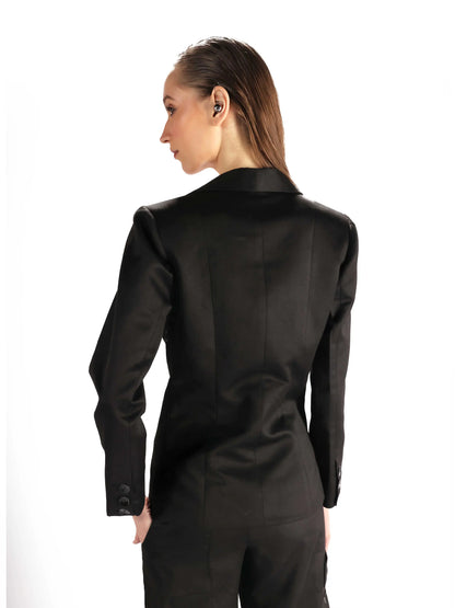 Cowl Blazer Set