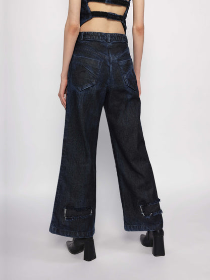 Diffused Denim Pants